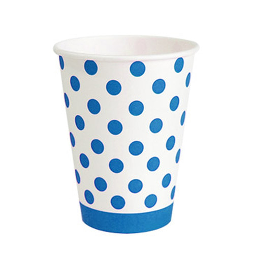 NEW 라인도트 종이컵-블루